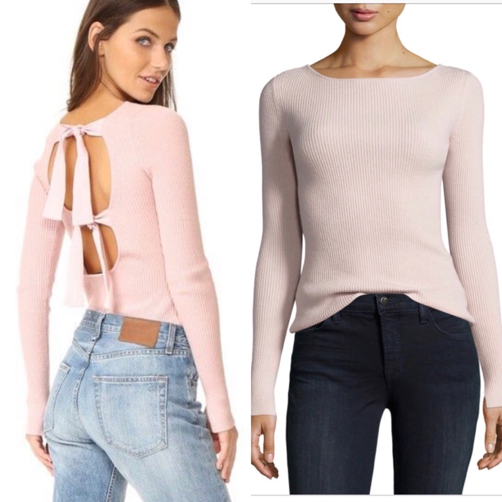 Elizabeth and James - Pale Pink Tie Back Top